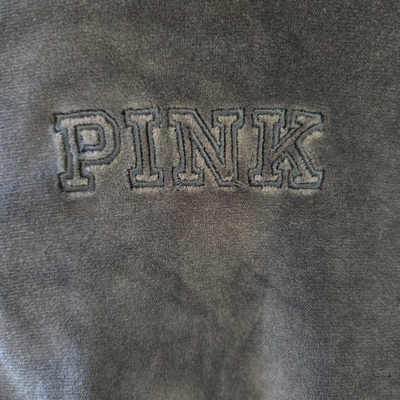 PINK Victoria's Secret Forest Green Velour Hoodie - Picture 4 of 5